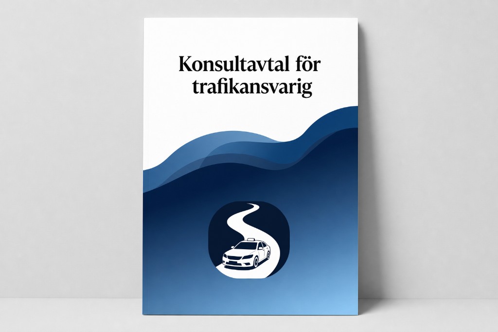 Förhandsvisning av PDF-mall för konsultavtal trafikansvarig taxi